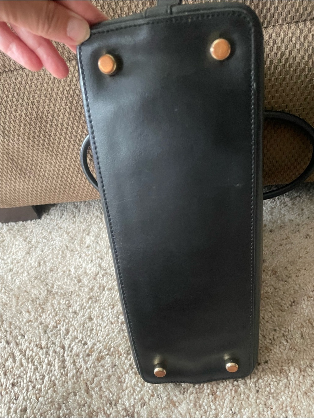 Coach Brown Signature Dome Satchel with Black Trim and Gold Hardware - Picture 4 of 4